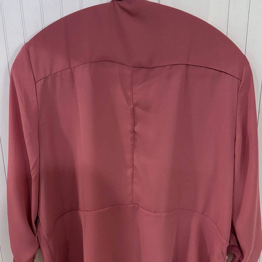 NWOT Elegant Women's XL Open-front Flowy Cardigan in Dusty Rose - Picture 7 of 13